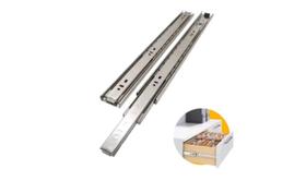 Conjunto de 2 corrediças para gavetas, telescópicas inox de 45 cm Conjunto de 2 corrediças para gavetas, telescópicas inox de 45 cm