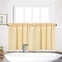 Conjunto de 2 Cortinas NANAN Waffle Impermeável 76x76 cm para Meio Vão Conjunto de 2 Cortinas NANAN Waffle Impermeável 76x76 cm para Meio Vão
