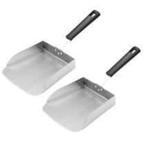 Conjunto de 2 Espátulas para Chapa em Aço Inoxidável com Cabo de 19 cm Conjunto de 2 Espátulas para Chapa em Aço Inoxidável com Cabo de 19 cm