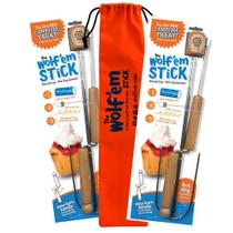 Conjunto de 2 espetos para assar BBQ em aço inoxidável Wolf'em Conjunto de 2 espetos para assar BBQ em aço inoxidável Wolf'em