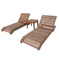 Conjunto de 2 Espreguiçadeira e Mesa de Apoio Calis