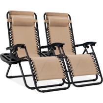 Conjunto de 2 espreguiçadeiras Zero Gravity Lounge Chair Best Choice