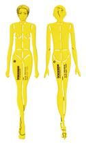 Conjunto de 2 Estênceis de Figura Humana Feminina - Frente e Verso para Ilustração e Esboço - Traceease Conjunto de 2 Estênceis de Figura Humana Feminina - Frente e Verso para Ilustração e Esboço - Traceease