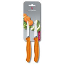 Conjunto de 2 Facas Victorinox Swiss Classic Orange para Descascar - 8cm