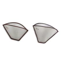Conjunto de 2 Filtros de Café Fino em Malha Flexível Reutilizáveis Conjunto de 2 Filtros de Café Fino em Malha Flexível Reutilizáveis