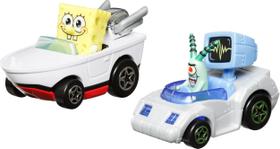 Conjunto de 2 fundidos sob pressão Toy Cars Hot Wheels Spongebob RacerVerse
