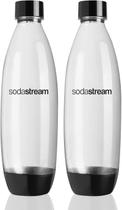 Conjunto de 2 Garrafas Plásticas 1 Litro SodaStream Preta Conjunto de 2 Garrafas Plásticas 1 Litro SodaStream Preta