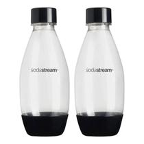 Conjunto de 2 garrafas plásticas 500ml sodastream pretas