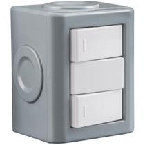Conjunto De 2 Interruptores Simples Tramontina Lizflex Branco 10 A 250 V Conjunto De 2 Interruptores Simples Tramontina Lizflex Branco 10 A 250 V