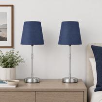 Conjunto de 2 Luminárias de Mesa Sem Fio Dimerizáveis Azuis Lynnoland Conjunto de 2 Luminárias de Mesa Sem Fio Dimerizáveis Azuis Lynnoland