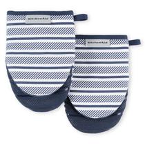 Conjunto de 2 luvas de forno KitchenAid Albany Ink Blue 14x20cm Conjunto de 2 luvas de forno KitchenAid Albany Ink Blue 14x20cm