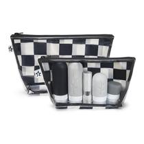 Conjunto de 2 malas de viagem Tiny Twinkle Mess-Proof, pacote com 2 peças Black Checkers