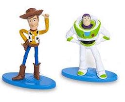Conjunto de 2 mini bonecos de coco de bolo Toy Story Toy Story da Disney Pixar - Buzz Lightyear e Woody