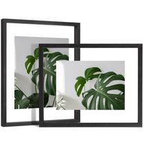 Conjunto de 2 molduras flutuantes Egofine em preto desbotado para fotos de 11 x 14 Conjunto de 2 molduras flutuantes Egofine em preto desbotado para fotos de 11 x 14