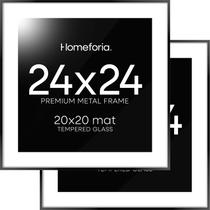 Conjunto de 2 molduras Homeforia 61 x 61 cm em metal preto Conjunto de 2 molduras Homeforia 61 x 61 cm em metal preto