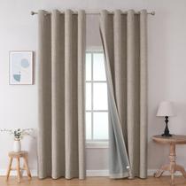 Conjunto de 2 painéis Black Out Curtains Joydeco Linen Color 213 cm Conjunto de 2 painéis Black Out Curtains Joydeco Linen Color 213 cm