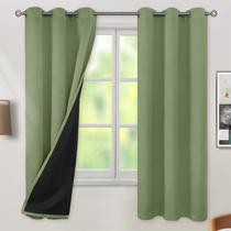 Conjunto de 2 painéis Blackout Curtains BGment Grass Green 160x160cm Conjunto de 2 painéis Blackout Curtains BGment Grass Green 160x160cm