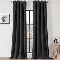 Conjunto de 2 painéis Blackout Curtains Joydeco 120 cm x 300 cm cinza escuro