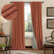 Conjunto de 2 painéis Blackout Curtains Pitalk Terracotta 213x213cm Conjunto de 2 painéis Blackout Curtains Pitalk Terracotta 213x213cm