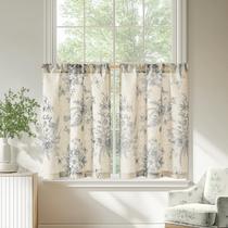 Conjunto de 2 painéis de cortinas de janela jinchan Rustic Floral de 24 polegadas