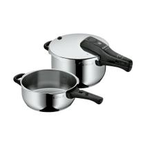 Conjunto de 2 Panelas de Pressão Perfect Pro em Aço Inox com Tampa de Indução WMF Conjunto de 2 Panelas de Pressão Perfect Pro em Aço Inox com Tampa de Indução WMF