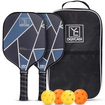 Conjunto de 2 pás de grafite Pickleball Paddles YC DGYCASI com bolsa e bolas