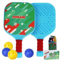 Conjunto de 2 pás de pickleball para crianças RORLAND, leves e impermeáveis