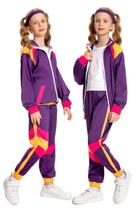 Conjunto de 2 peças de agasalho Costume MASSWO 80s para crianças vintage de hip hop Conjunto de 2 peças de agasalho Costume MASSWO 80s para crianças vintage de hip hop