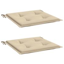 Conjunto de 2 peças de almofadas para cadeiras de jardim ao ar livre vidaXL Beige