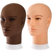 Conjunto de 2 peças de peruca careca modelo de cabelo masculino Mannequin Head Dicunoy Conjunto de 2 peças de peruca careca modelo de cabelo masculino Mannequin Head Dicunoy
