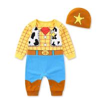 Conjunto de 2 peças Disney Toy Story Woody para bebê com macacão e boné Conjunto de 2 peças Disney Toy Story Woody para bebê com macacão e boné