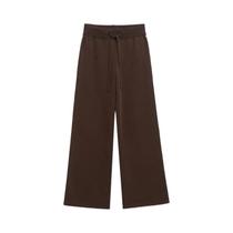 Conjunto De 2 Peças Marrom Willshela, Pulôver Feminino Da Moda, Calças Vintage De Cintura Alta