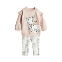 Conjunto De 2 Peças Minnie Mouse Para Bebês Meninas, Moletom Com Capuz E Leggings, Roupas Casuais De