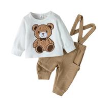 Conjunto De 2 Peças Para Bebês Meninos, Roupa De Outono, Manga Comprida, Top Com Estampa De Urso, Conjunto De 2 Peças Para Bebês Meninos, Roupa De Outono, Manga Comprida, Top Com Estampa De Urso,