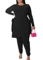 Conjunto de 2 peças para calças femininas MRSFITOK Plus Size