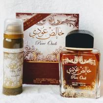 Conjunto de 2 peças Perfume Lattafa Pure Oudi Khalis Oudi pa