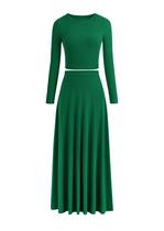 Conjunto de 2 Peças PRETTYGARDEN Verde em Tricô Canelado M