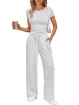 Conjunto de 2 Peças Trendy Queen Calça Pantalona e Top Conjunto de 2 Peças Trendy Queen Calça Pantalona e Top