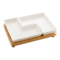 Conjunto de 2 Petisqueiras de Porcelana Branco Matt 14283 - Bon Gourmet - Wolff Conjunto de 2 Petisqueiras de Porcelana Branco Matt 14283 - Bon Gourmet - Wolff