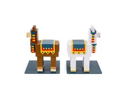 Conjunto de 2 polegadas Bookends Ukonic Minecraft Llama de 6 polegadas para estante Conjunto de 2 polegadas Bookends Ukonic Minecraft Llama de 6 polegadas para estante