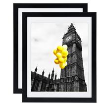 Conjunto de 2 porta-retratos BSRHOME 12x16 com acrílico preto Conjunto de 2 porta-retratos BSRHOME 12x16 com acrílico preto