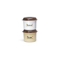Conjunto de 2 potes alto medio açucar café - NITRON