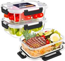 Conjunto de 2 Potes de Vidro para Alimentos HOTEC 1040ml Herméticos