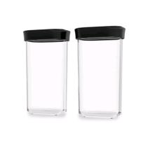 Conjunto de 2 Potes Herméticos 60 - 500ml Preto