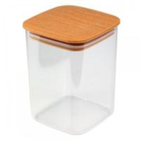 Conjunto de 2 Potes Herméticos em Acrílico Cristal Quadrado Organizador para Mantimentos 800 ml Conjunto de 2 Potes Herméticos em Acrílico Cristal Quadrado Organizador para Mantimentos 800 ml