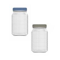 Conjunto De 2 Potes Porta Condimentos Farrinha Bolacha 1L Conjunto De 2 Potes Porta Condimentos Farrinha Bolacha 1L