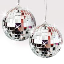 Conjunto de 2 prateados Disco Balls ArtCreativity de 4 polegadas