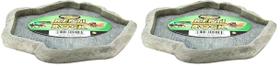 Conjunto de 2 Pratos para Alimentação de Répteis Zoo Med Repti-Rock Pequeno 13x13x2 cm Conjunto de 2 Pratos para Alimentação de Répteis Zoo Med Repti-Rock Pequeno 13x13x2 cm