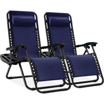 Conjunto de 2 produtos Lounge Chair Best Choice com travesseiros azuis