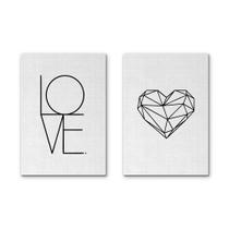 Conjunto de 2 Quadros Love Tamanho-30x45